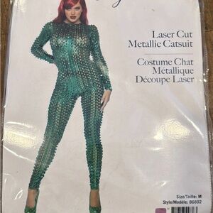 Leg Avenue Laser City Metallic Catsuit Women’s - Brand New